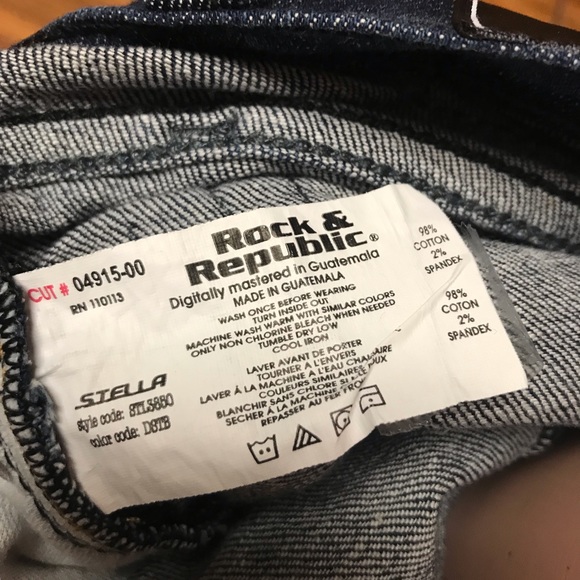 Rock & Republic Stella Jeans Size 29 blue Good Condition - Picture 11 of 15